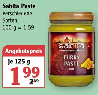 Globus Sabita Paste 125g Angebot