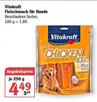 Globus Vitakraft Fleischsnack für Hunde 250g Angebot