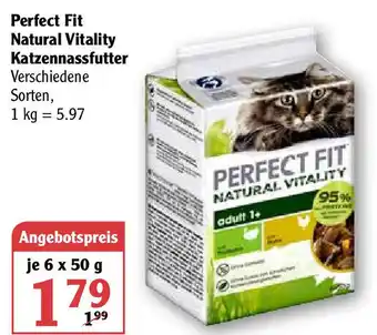 Globus Perfect Fit Natural Vitality Katzennassfutter 6x50g Angebot