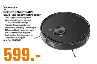 Saturn Ecovacs Deebot Ozmo T8 AIVI Saug- und Nasswischroboter Angebot