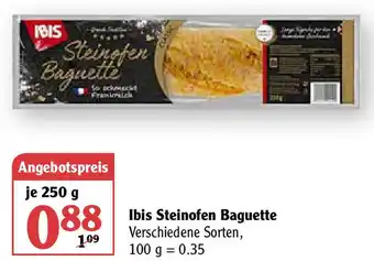 Globus Ibis Steinofen Baguette 250g Angebot