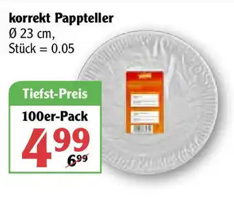 Globus Korrekt Pappteller Angebot