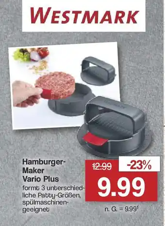 Famila Nord West WESTMARK Hamburger-Maker Vario Plus Angebot