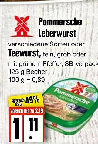 Edeka Frischemarkt Rügenwalder Mühle Pommersche Leberwurst Oder Teewurst Angebot