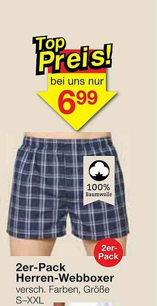 Jawoll 2er-pack Herren-webboxer Angebot