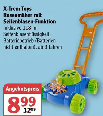 Globus X-Trem Toys Rasenmäher mit Seifenblasen Funktion Angebot