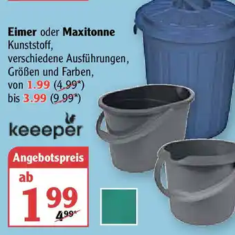 Globus Keeeper Eimer oder Maxitonne Angebot