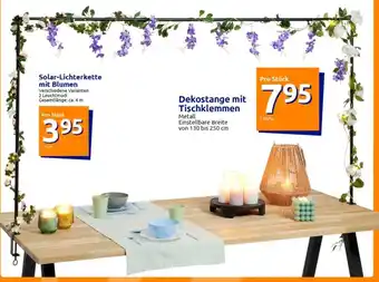 Dekostange mit Tischklemmen Angebot bei Action