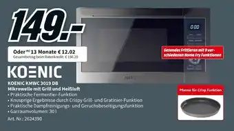 MediaMarkt Koenic KMWC 3019 DB Mikrowelle mit Grill und Heißluft Angebot