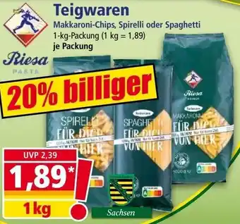 Norma Riesa Teigwaren 1 kg Packung Angebot