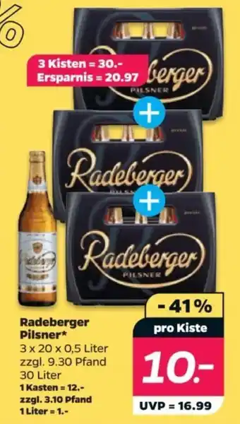 NETTO Radeberger Pilsner pro Kiste Angebot