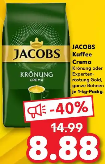 Kaufland JACOBS Kaffee Crema 1 kg Packg. Angebot