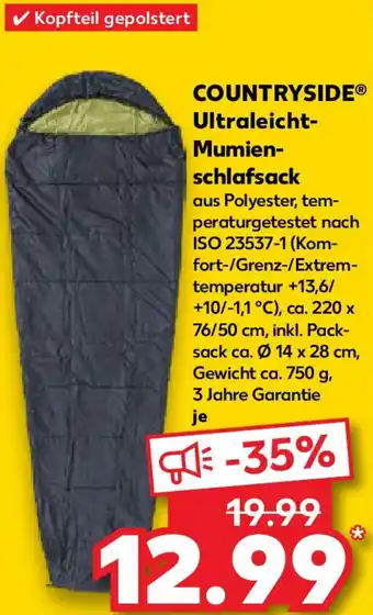 Kaufland COUNTRYSIDE Ultraleicht Mumienschlafsack Angebot