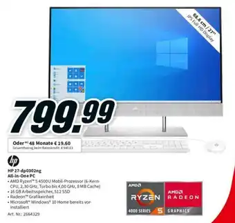 MediaMarkt HP 27-dp0302ng All in One PC Angebot