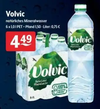 Getränke Hoffmann Volvic Natürliches Mineralwasser 6x1L Angebot