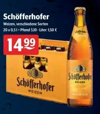 Getränke Hoffmann Schöfferhofer 20x0,5L Angebot