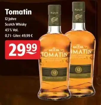 Getränke Hoffmann Tomatin 12 Jahre Scotch Whisky 0,7L Angebot