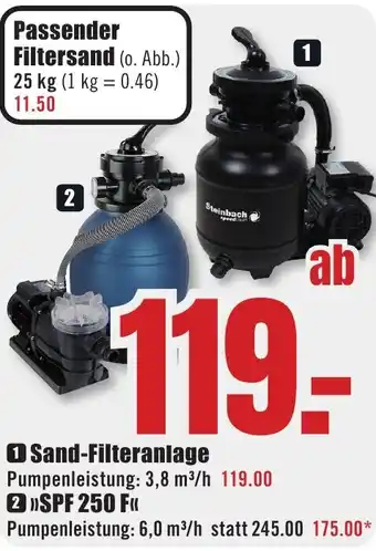 B1 Discount Baumarkt Sand-Filteranlage Angebot