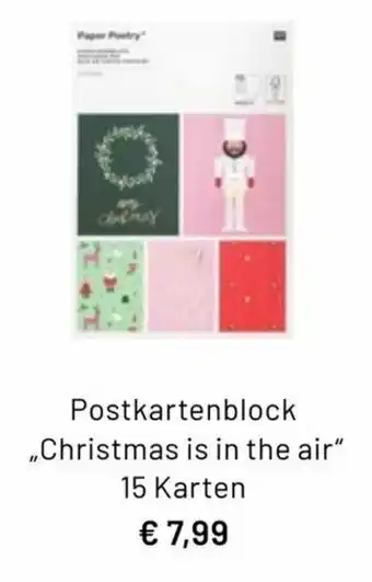 Idee Creativmarkt Postkartenblock Christmas is in the air Angebot