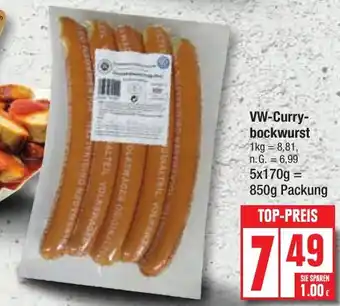 Edeka VW-Currybockwurst 850g Packung Angebot