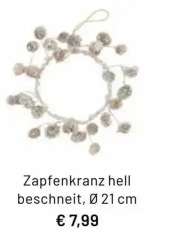 Idee Creativmarkt Zapfenkranz hell beschneit Angebot