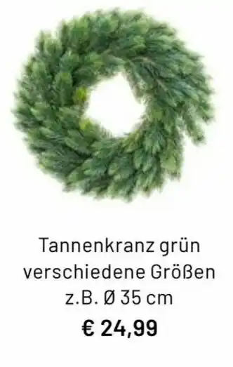 Idee Creativmarkt Tannenkranz grün Angebot