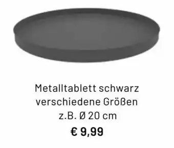 Idee Creativmarkt Metalltablett schwarz Angebot