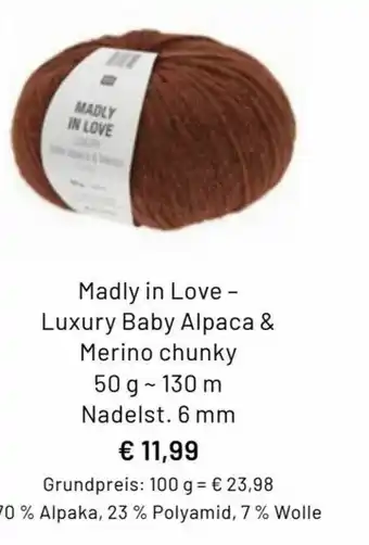 Idee Creativmarkt Madly in Love Luxury Baby Alpaca & Merino chunky Angebot