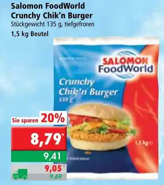 L. STROETMANN GROSSMARKT Salomon FoodWorld Crunchy Chik'n Burger 1,5kg Beutel Angebot