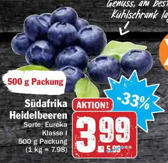 Hit Südafrika Heidelbeeren 500g Angebot