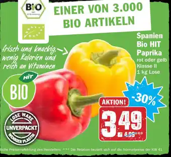 Hit Spanien Bio Hit Paprika 1kg Angebot