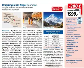 Lidl Ursprüngliches Nepal Rundreise Angebot