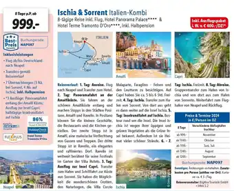 Lidl Ischia & Sorrent Italien-Kombi 8-tägige Reise inkl. Flug, Hotel Panorama Palace**** & Hotel Terme Tramonto D'Oro Angebot