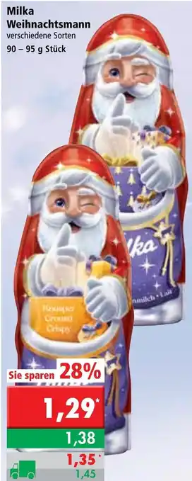 L. STROETMANN GROSSMARKT Milka Weihnachtsmann 90-95g Angebot