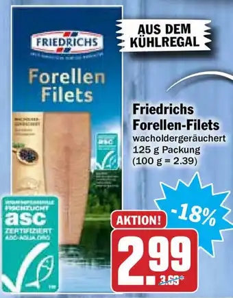 Hit Friedrichs Forellen Filets 125g Angebot