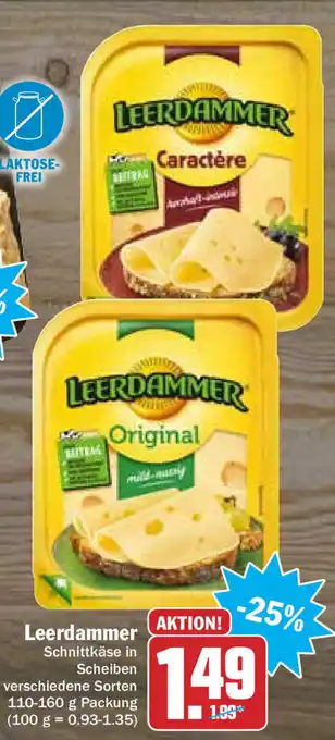 Hit Leerdammer Schnittkäse in Scheiben 110-160g Angebot