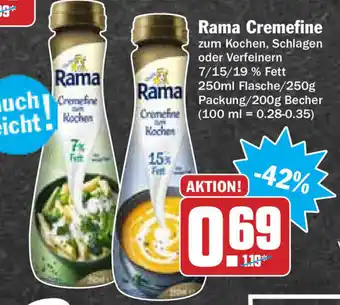 Hit Rama Cremefine 250ml/200g Becher Angebot