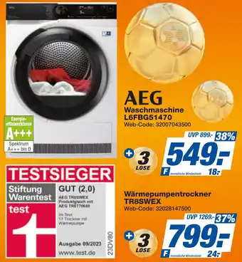 expert Techno Land AEG Wärmepumpentrockner TR8SWEX Angebot