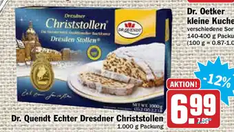 Hit Dr. Quendt Echter Dresdner Christstollen 1000g Angebot