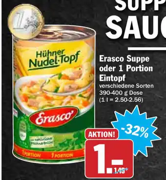 Hit Erasco Suppe oder 1 Portion Eintopf 390-400g Angebot