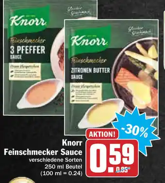 Hit Knorr Feinschmecker Sauce 250ml Angebot