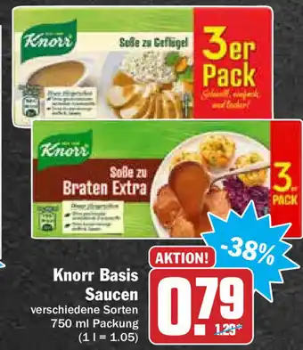 Hit Knorr Basis Saucen 750ml Angebot