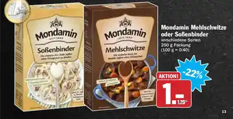 Hit Mondamin Mehlschwitze oder Soßenbinder 250g Angebot