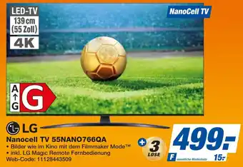 expert Techno Land LG Nanocell TV 55NANO766QA Angebot