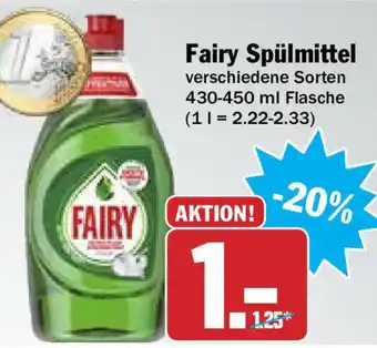 Hit Fairy Spülmittel 430-450ml Angebot