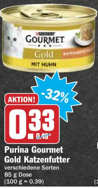 Hit Purina Gourmet Gold Katzenfutter 85g Angebot