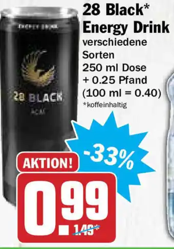 Hit 28 Black Energy Drink 250ml Angebot