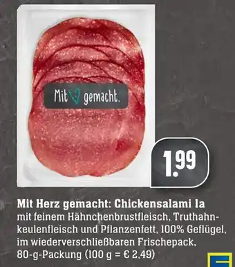 Edeka Neukauf Chickensalami la 80g Angebot