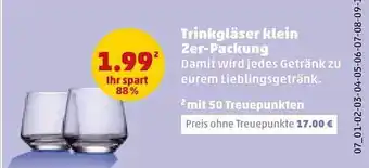 PENNY Trinkgläser Klein 2er Packung Angebot