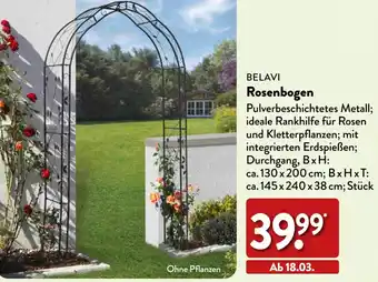 Aldi Nord BELAVI Rosenbogen Angebot